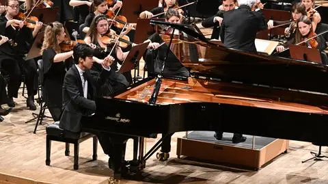 Warszawa, wrzesień 2023, Hyuk Lee podczas koncertu Polskiej Orkiestry Sinfonia Iuventus w Studiu Koncertowym Polskiego Radia im. Witolda Lutosławskiego