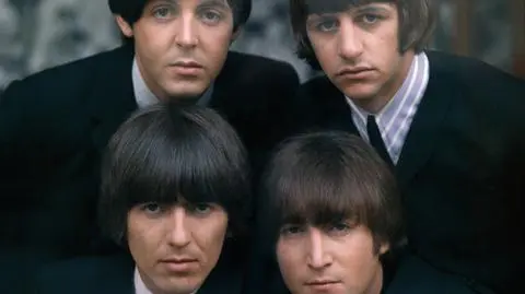 Członkowie zespołu The Beatles. Zdjęcie z 1965 roku