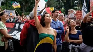 Protestujący na ulicach Brazylii