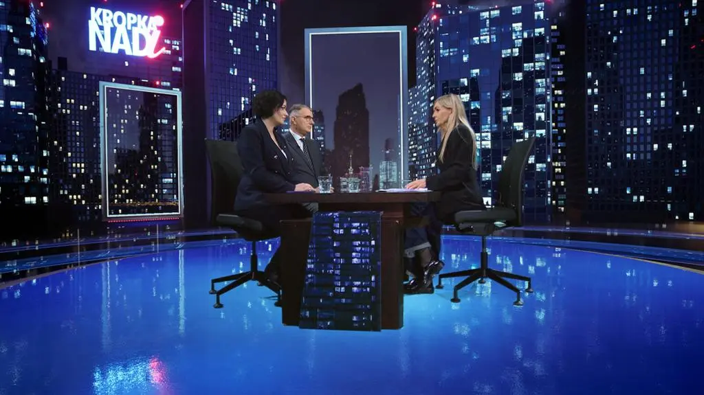 Anna Maria Żukowska i Przemysław Wipler w "Kropce nad i"