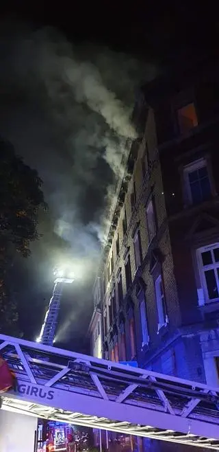 Nocny pożar kamienicy w Zabrzu