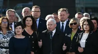 Jarosław Kaczyński na obchodach miesięcznicy katastrofy smoleńskiej (10.09.2025 r.)