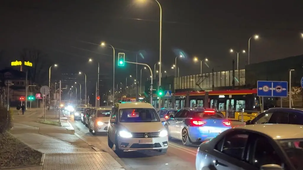Korek przy Galerii Młociny