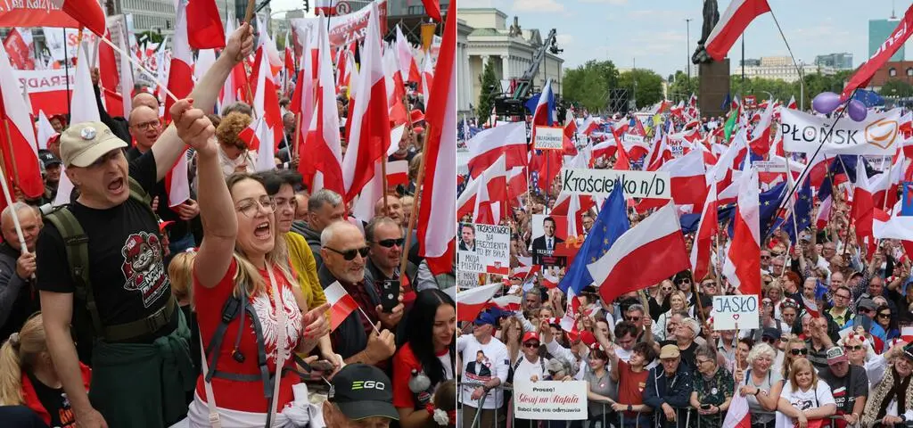 Dwa marsze kandydatów przed II turą wyborów