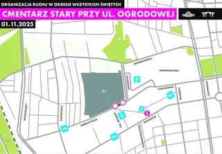 Łódź. Organizacja ruchu wokół cmentarza przy ul. Ogrodowej