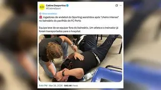 Poczuli zapach w szatni i nagle zaczęli zgłaszać złe samopoczucie 