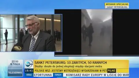 Minister Waszczykowski o wydarzeniach w Petersburgu