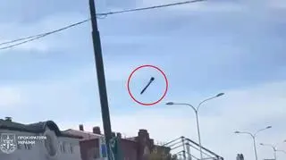 Moment wtorkowego ataku na Charków. Ujęcie z nagrania  