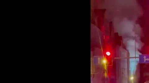 Pożar kamienicy w Katowicach