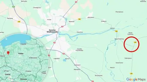 DW158 odcinek między miejscowościami Stare Polichno - Ludzisławice (woj. lubuskie)