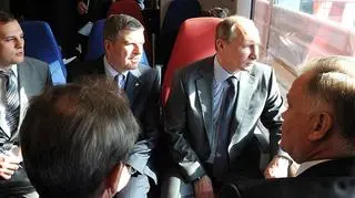 Putin podróżuje pociągiem do Soczi. Zdjęcie z 28 października 2013 roku 