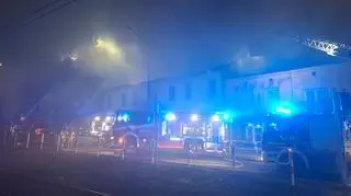 Pożar kamienicy w centrum Będzina