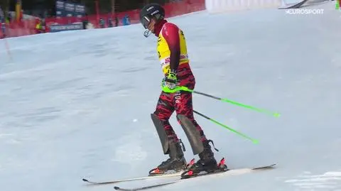 Kolejny slalom bez happy endu dla Polaka. Nagranie