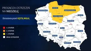 Prognoza zagrożeń IMGW na niedzielę