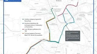 Organizacja ruchu na czas remontu mostu Grunwaldzkiego w Krakowie