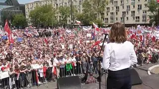 Magdalena Biejat przerwała swoje wystąpienie 