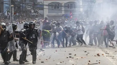 Nepal. Protest przeciwko zakazowi mediów społecznościowych