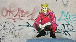 Gnieźnieński mural z Bolesławem Chrobrym