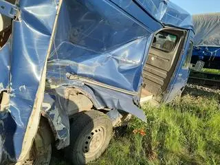 Kolizja na przejeździe kolejowym