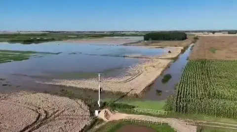 Zalane pola w miejscowości Święty Gaj