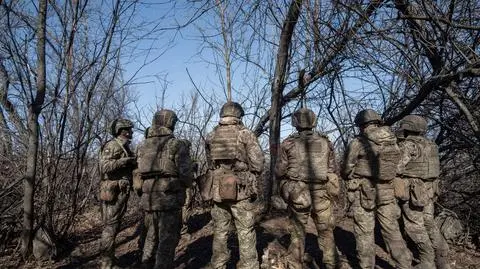 Ukraińscy żołnierze w Doniecku. Ukraina , Rosja