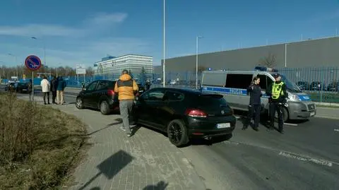 Ewakuacja w fabryce w Łodzi