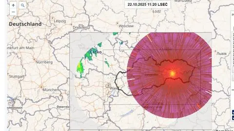 Awaria radaru i niecodzienny widok na mapie