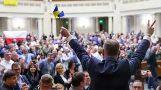 Prezydent Andrzej Duda w ukraińskim parlamencie (22 maja 2022 r.)