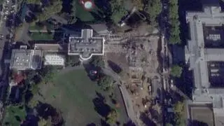 Miejsce budowy sali balowej na terenie Wschodniego Skrzydła Białego Domu