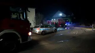 Policja na miejscu tragicznego pożaru w Rumi