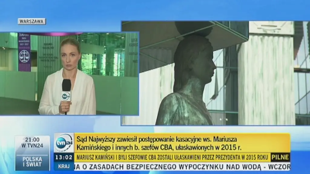 Brygida Grysiak z TVN24 o zawieszeniu postępowania w sprawie kasacji dotyczącej Mariusza Kamińskiego