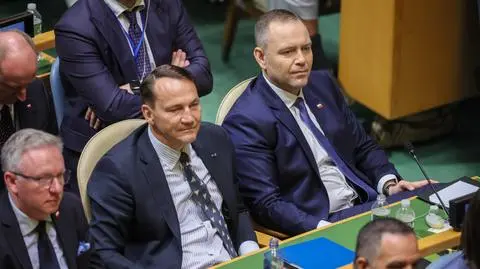 Prezydent Karol Nawrocki i szef MSZ Radosław Sikorski