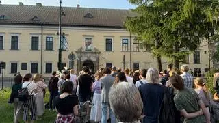 Protest pod hasłem "Solidarni z osobami skrzywdzonymi" w Krakowie