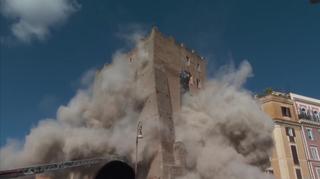 Runęła zabytkowa wieża w Rzymie 