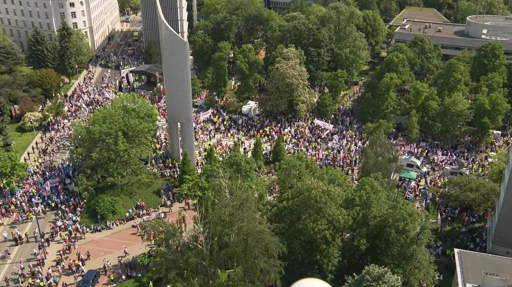 Protest w centrum Warszawy 