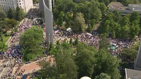 Protest w centrum Warszawy 