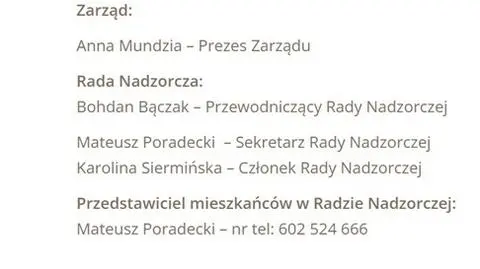 Władze TBS w Zgierzu 