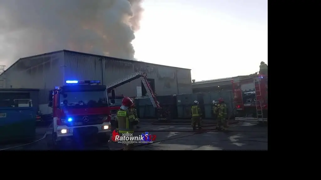 Pożar magazynu w Bochni