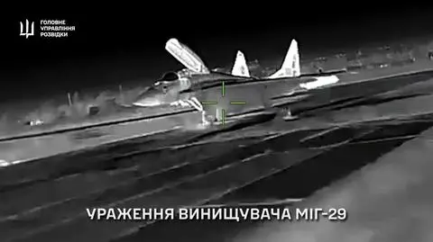 Moment ataku na rosyjski MiG-29 