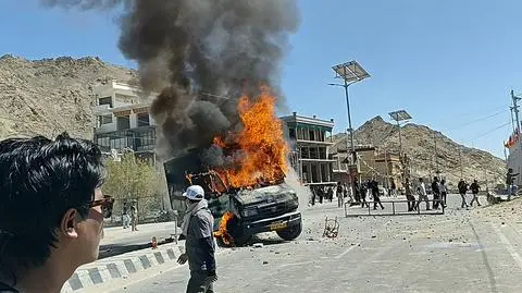 Protesty w regionie Ladakh w Indiach