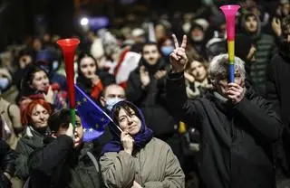 Protest po wyborach parlamentarnych w październiku 2024 roku