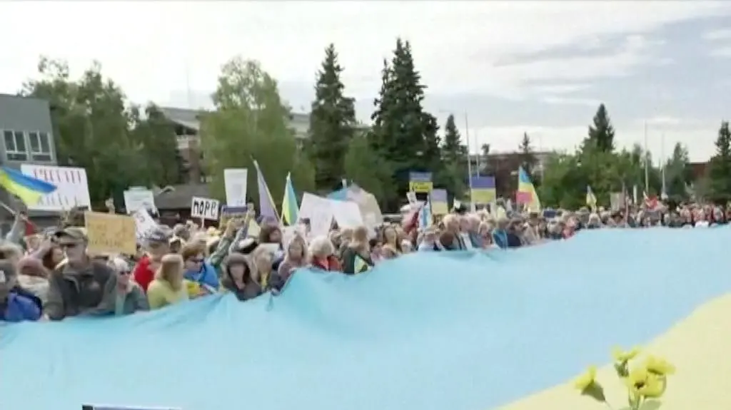 Proukraiński protest na Alasce