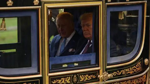 Król Karol III i Donald Trump