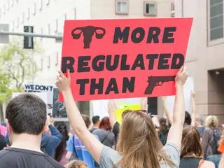 Protest przeciwko zaostrzaniu prawa aborcyjnego w USA 