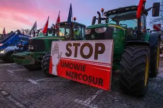 Protest rolników w centrum Wrocławia