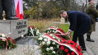 Para prezydencka złożyła wieniec pod pomnikiem Ignacego Jana Paderewskiego