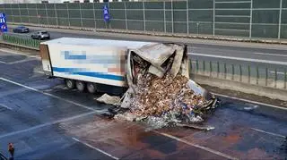 Wypadek na A2 w okolicy Konotopy