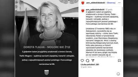Nie żyje Dorota Tlałka-Mogore, wybitna polska narciarka alpejska