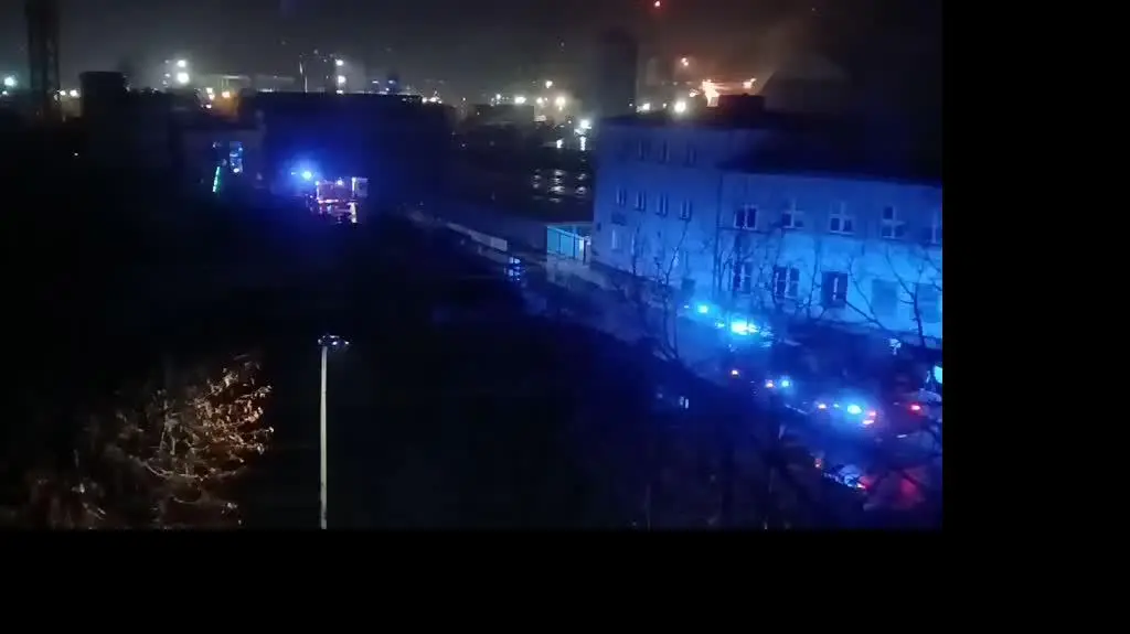 Pożar taśmociągu w Gdyni