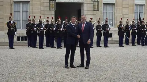 Emmanuel Macron i Karol Nawrocki
